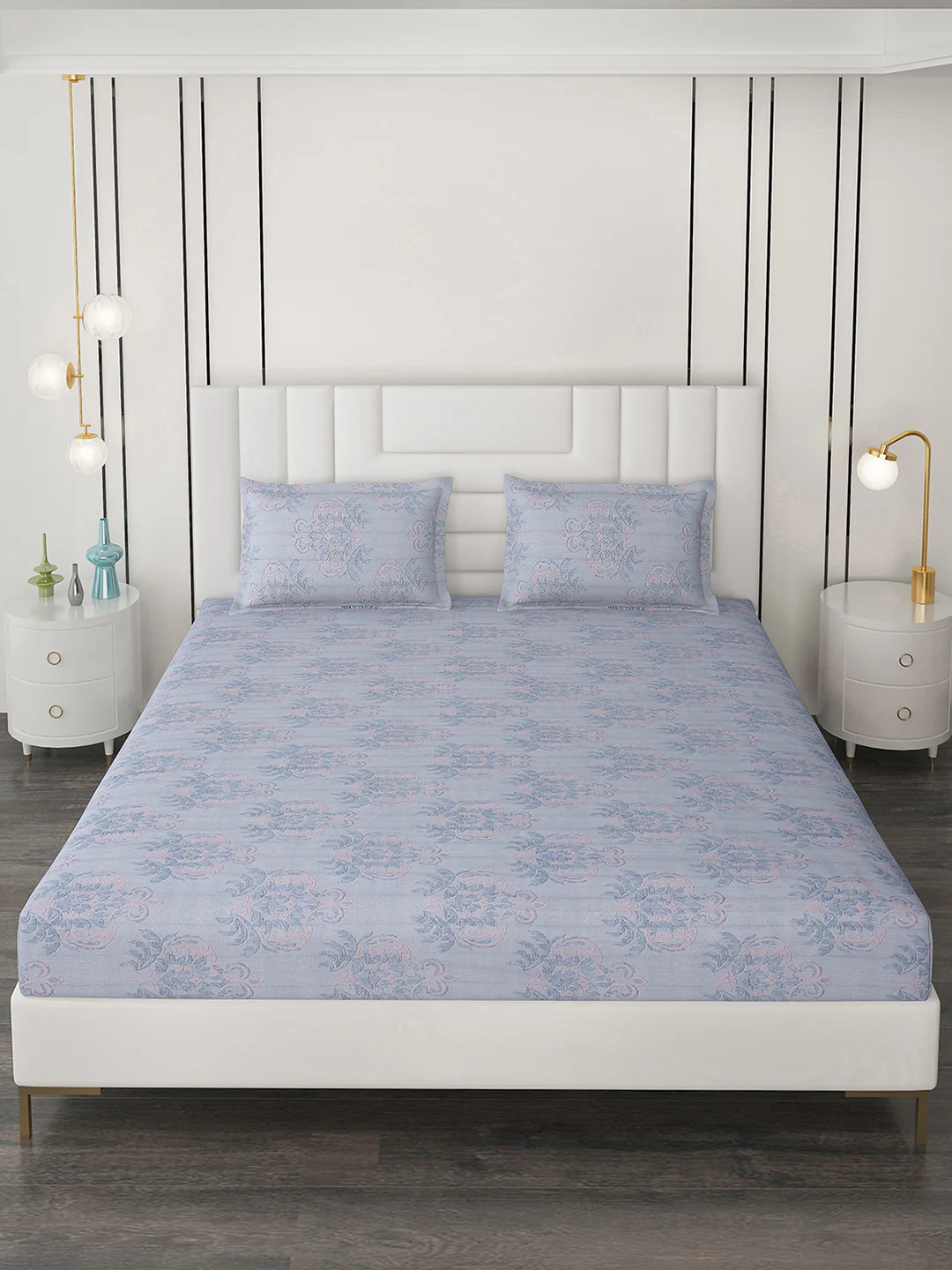 180 TC Cotton Double Bedsheet with 2 Pillow Covers - Image 5