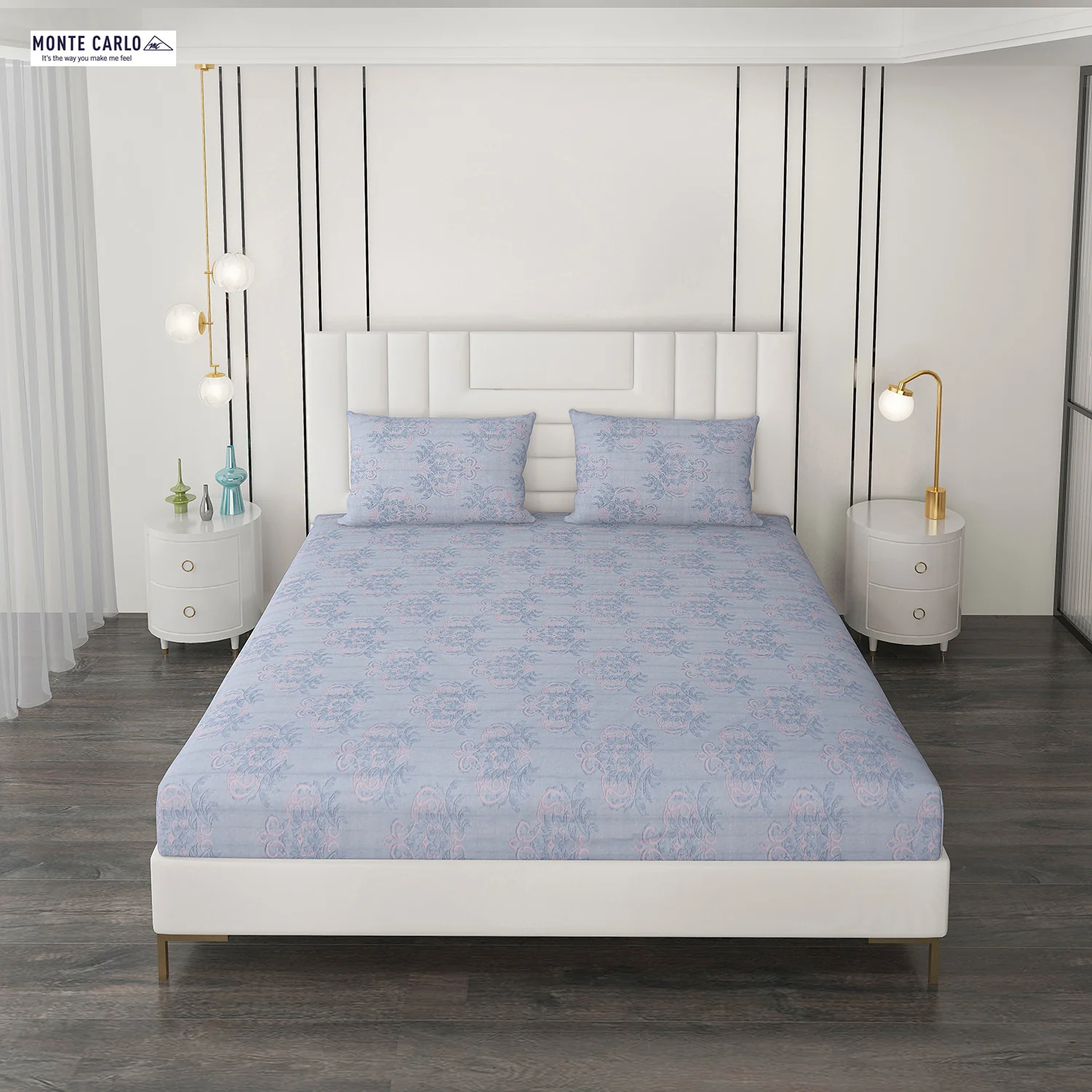 180 TC Cotton Double Bedsheet with 2 Pillow Covers - Image 3