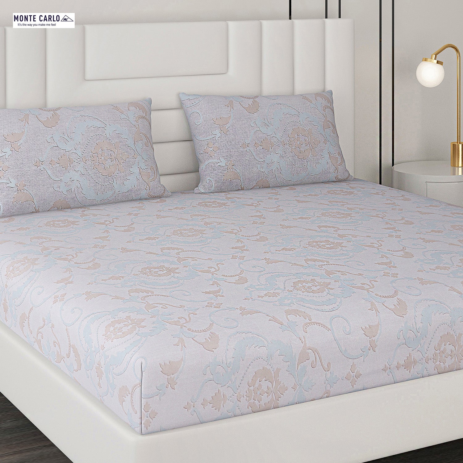 180 TC Cotton Double Bedsheet with 2 Pillow Covers - Image 2