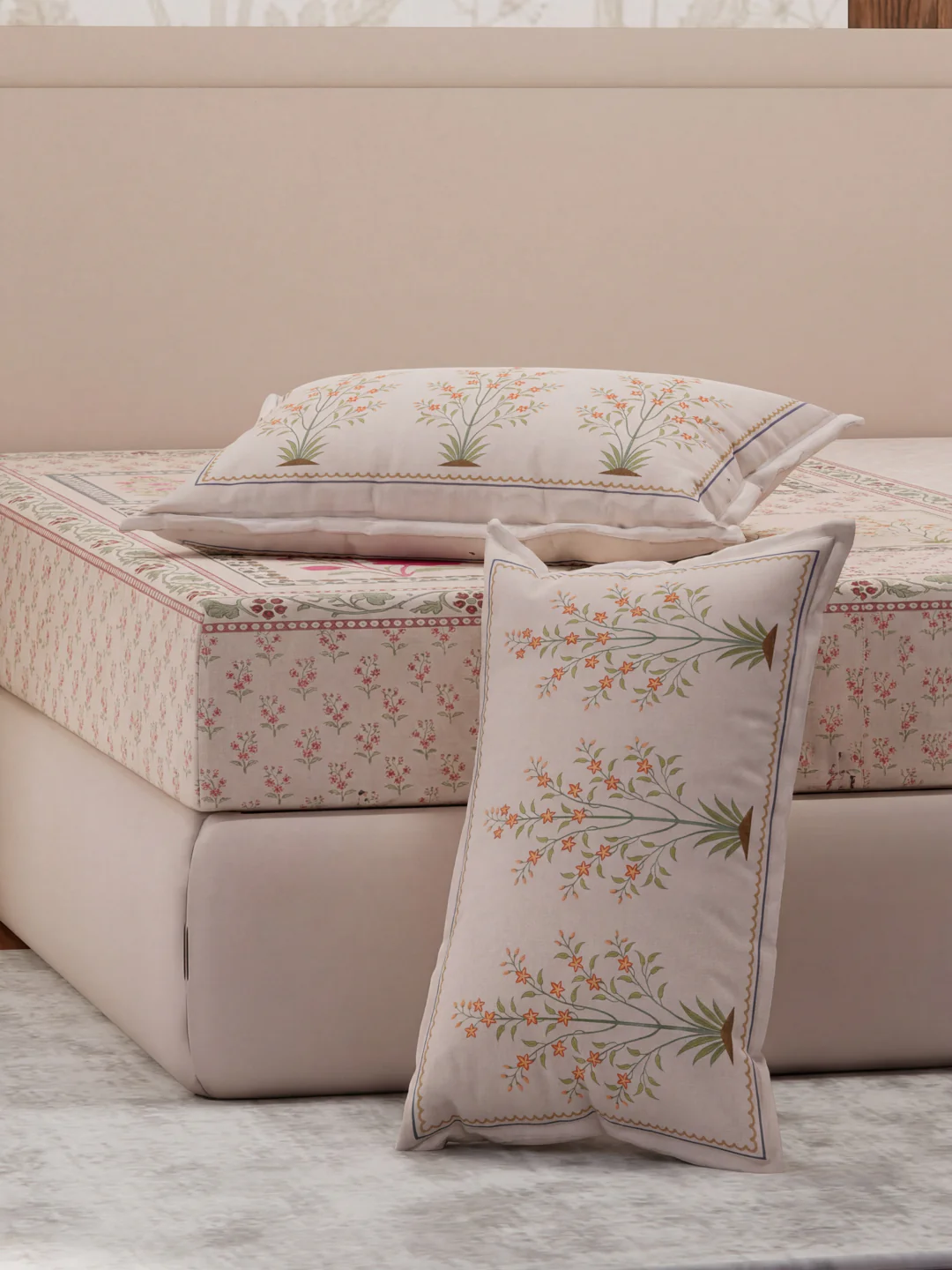Premium 180 TC Pure Cotton King Size Bedsheet with 2 Pillow Covers Sanganeri Collection - Image 5