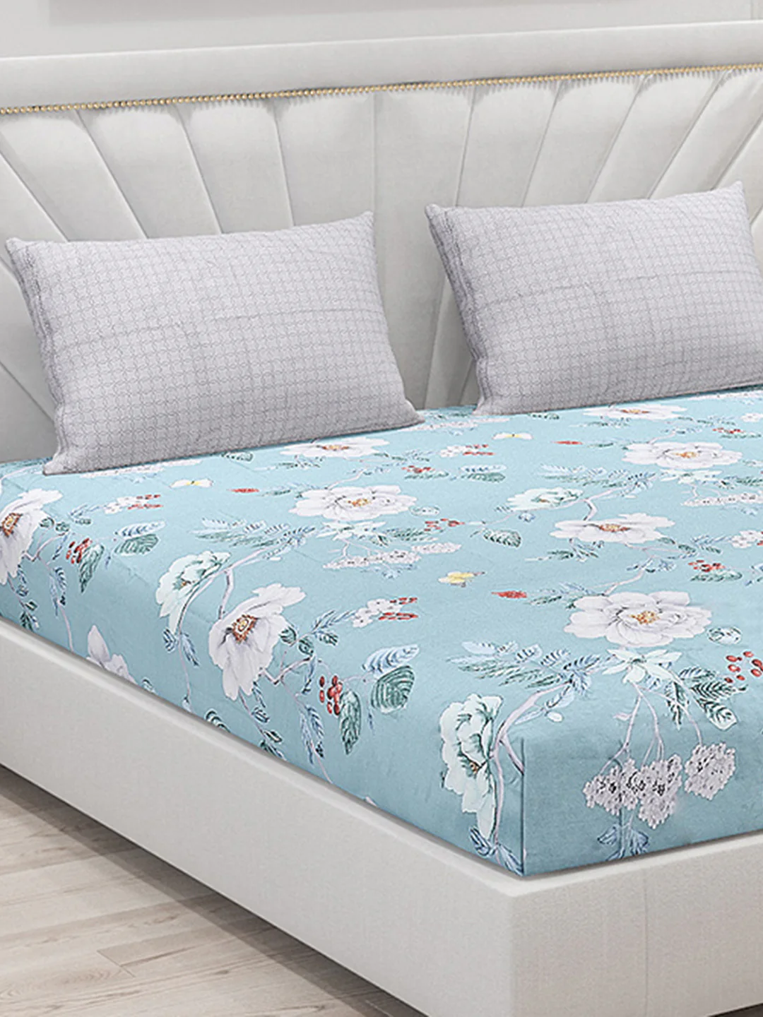 200 TC Cotton Double Bed Bedsheet with 2 Pillow Covers - Image 5