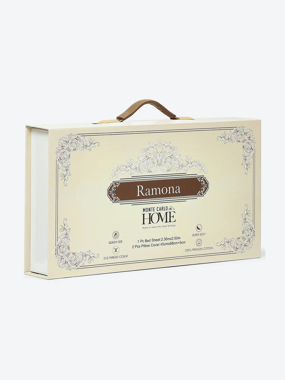 200 TC Cotton Double Bed 1 Bedsheet with 2 Pillow Covers (Ramona) - Image 9