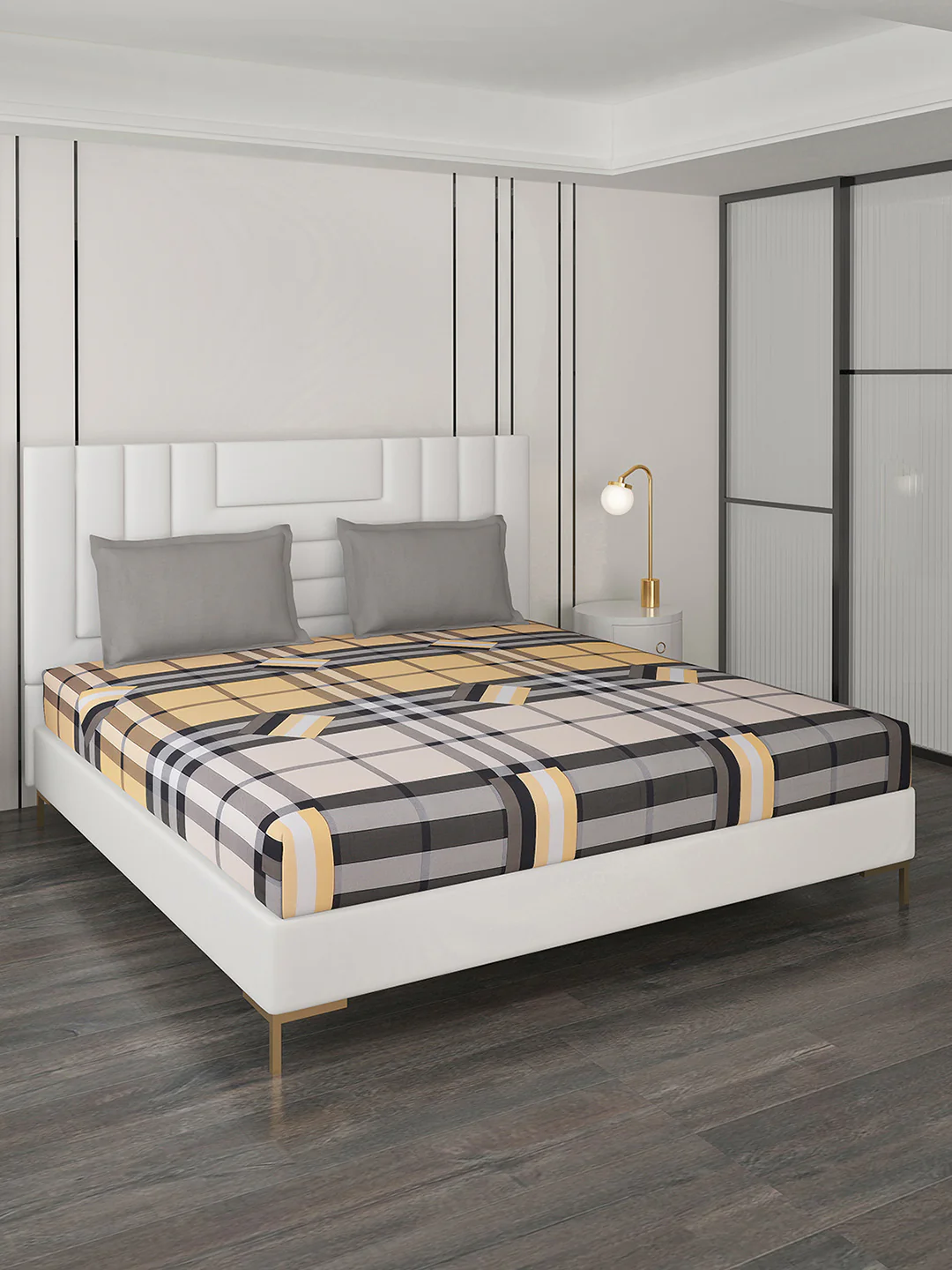 200 TC Cotton Double Bedsheet with 2 Pillow Covers - Image 2