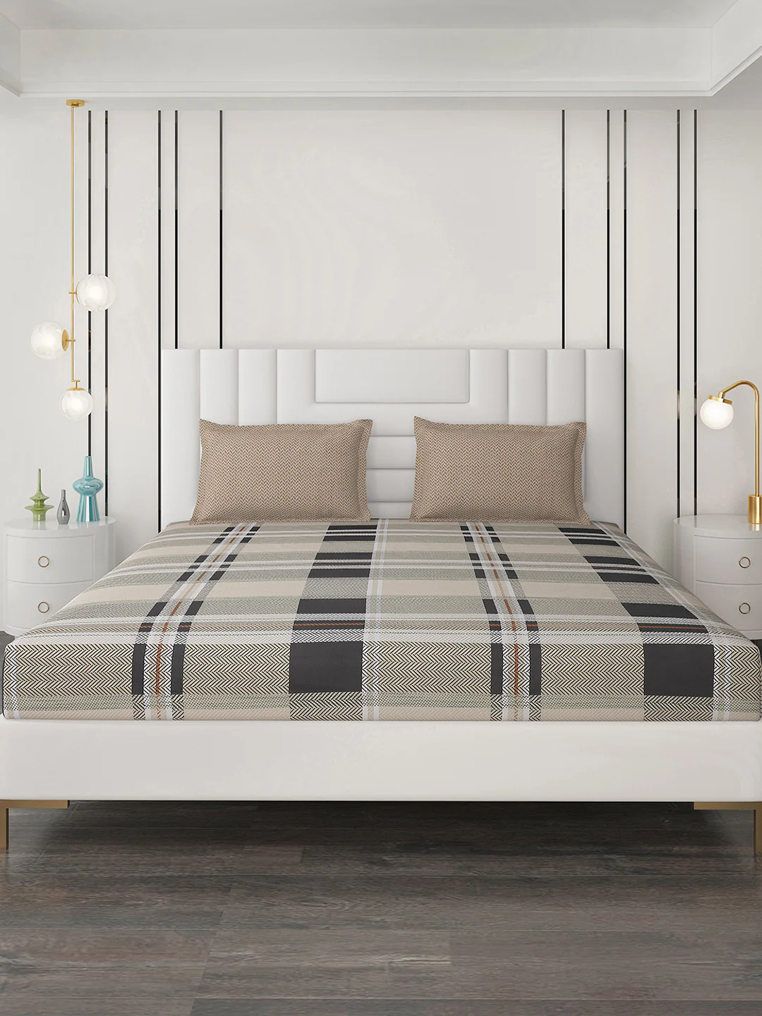 200 TC Cotton Double Bedsheet with 2 Pillow Covers - Image 4