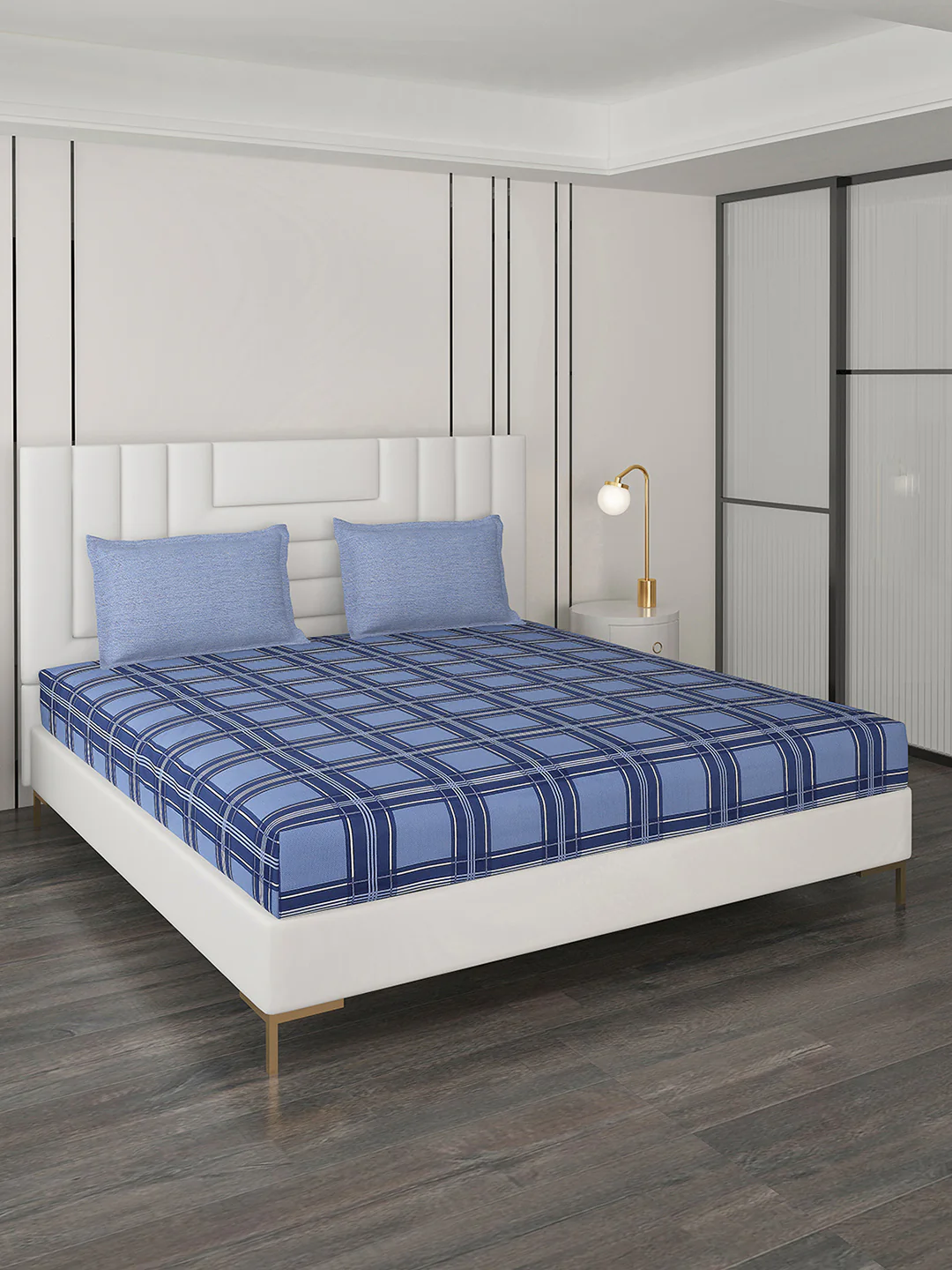 200 TC Cotton Double Bedsheet with 2 Pillow Covers - Image 2