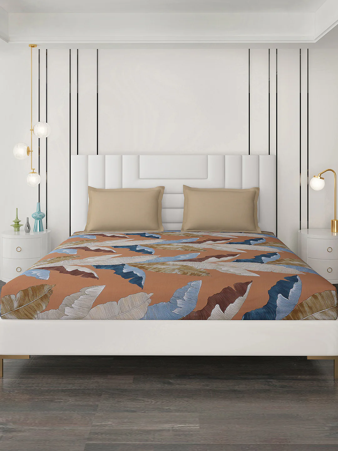 200 TC Cotton Double Bedsheet with 2 Pillow Covers - Image 4