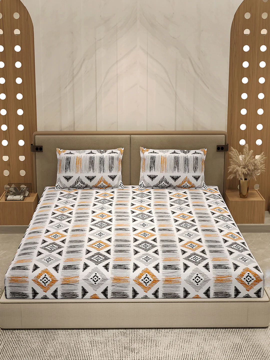 210 TC 100% Bamboo King 1 Bedsheet with 2 Pillow Cover (Eco-Ease) - Image 2