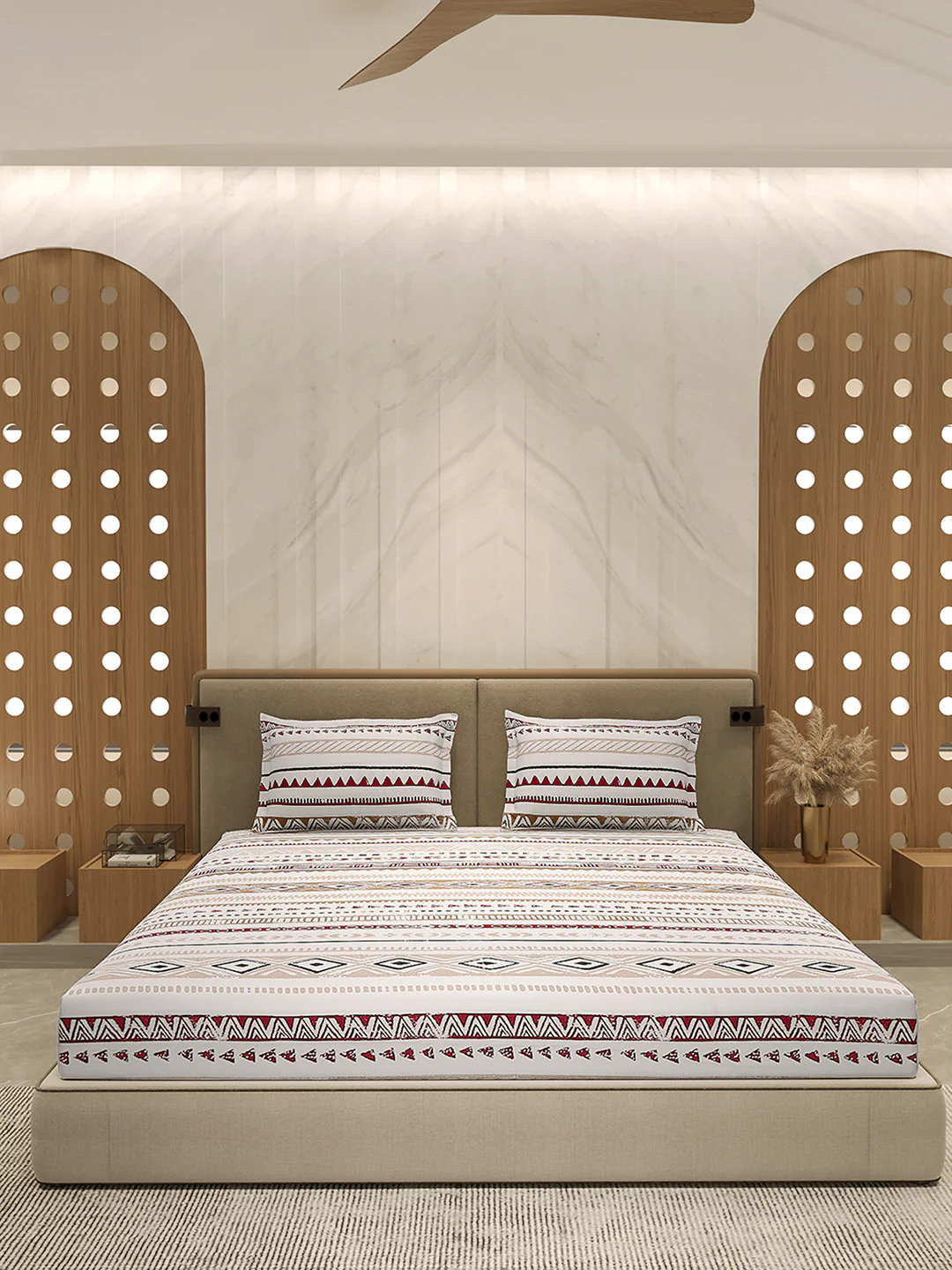 210 TC 100% Bamboo King 1 Bedsheet with 2 Pillow Cover (Eco-Ease) - Image 3