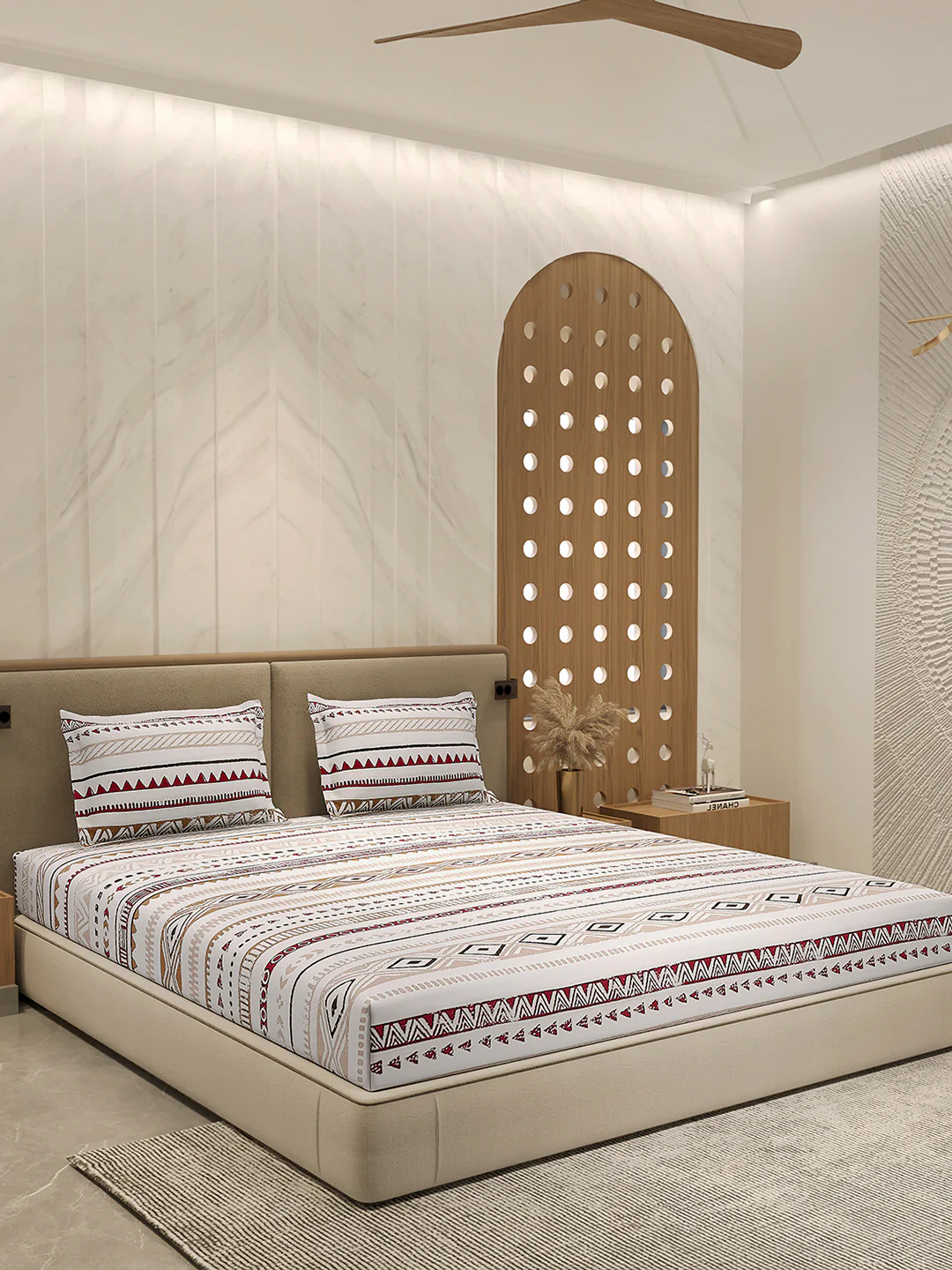 210 TC 100% Bamboo King 1 Bedsheet with 2 Pillow Cover (Eco-Ease) - Image 4