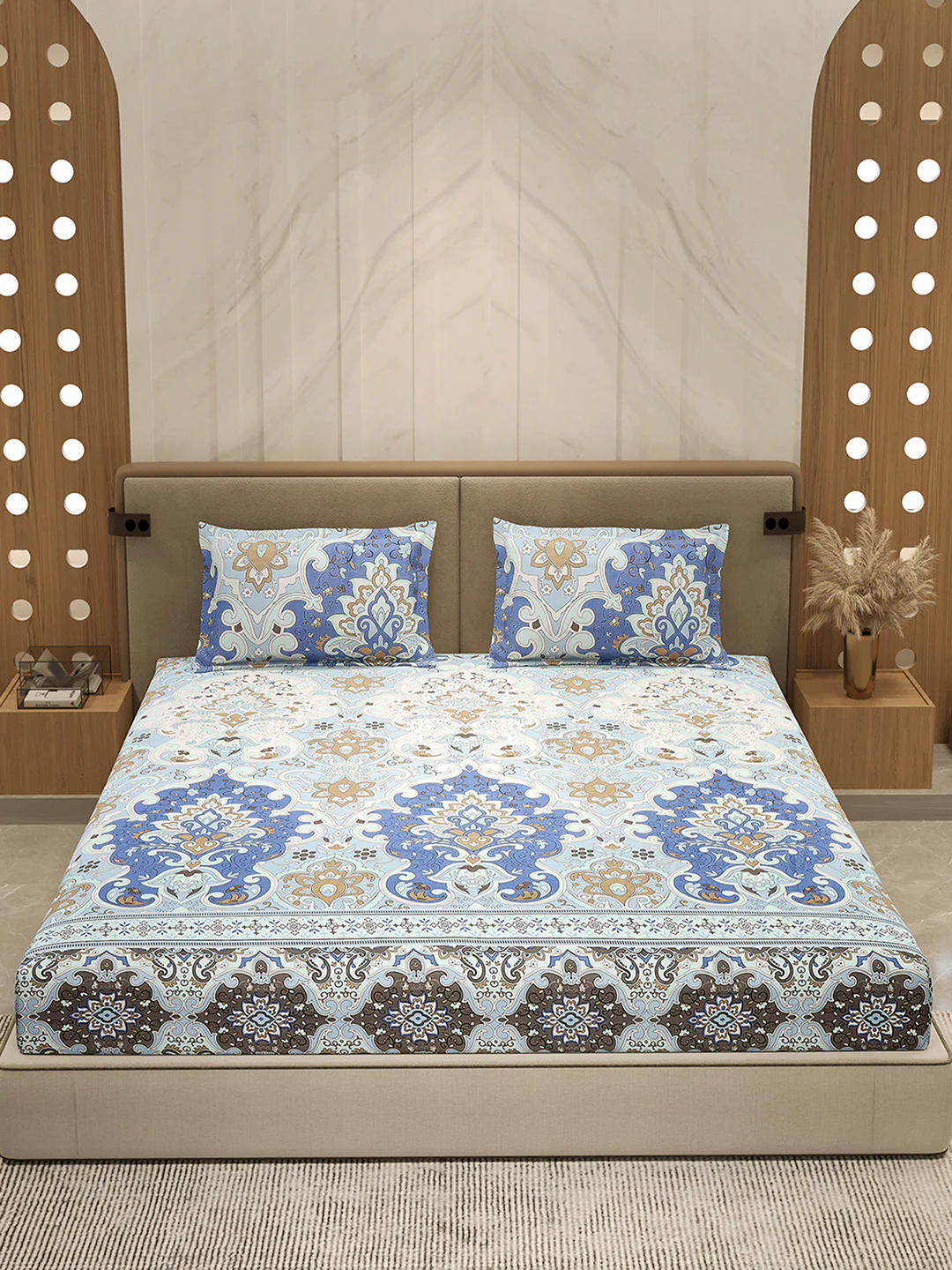 210 TC 100% Bamboo King 1 Bedsheet with 2 Pillow Cover (Eco-Ease) - Image 2