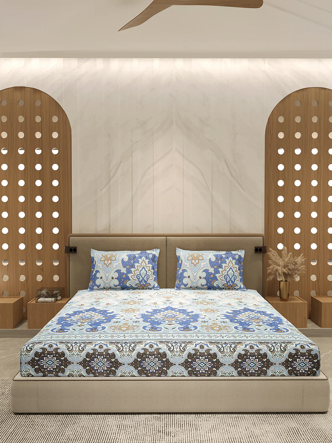 210 TC 100% Bamboo King 1 Bedsheet with 2 Pillow Cover (Eco-Ease) - Image 3