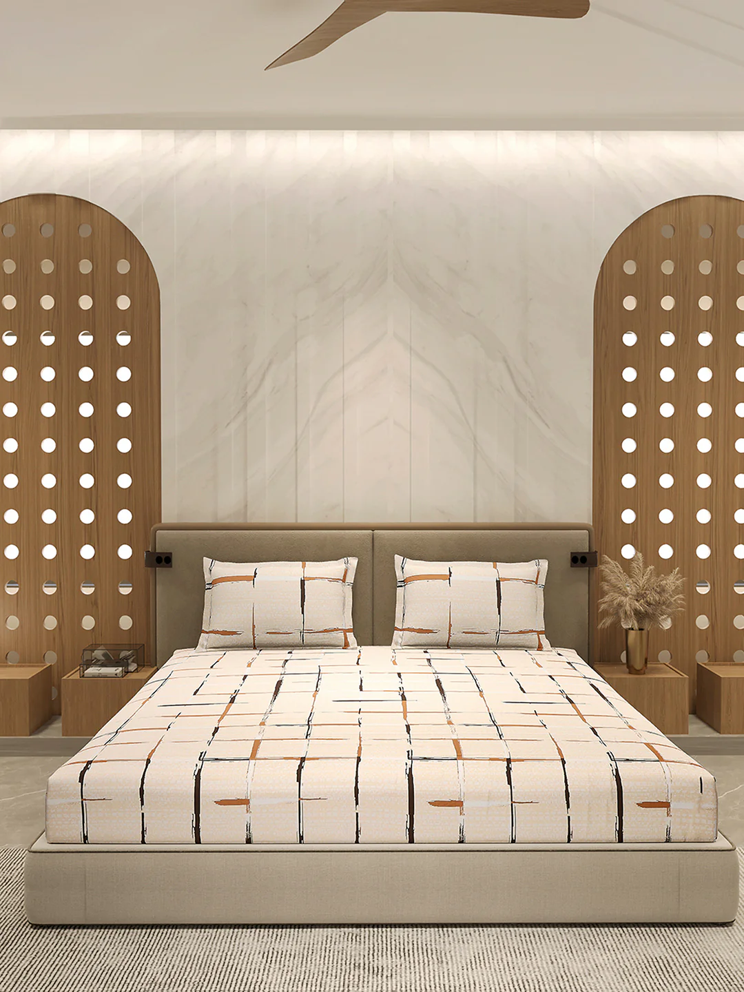 210 TC 100% Bamboo King 1 Bedsheet with 2 Pillow Cover (Eco-Ease) - Image 3