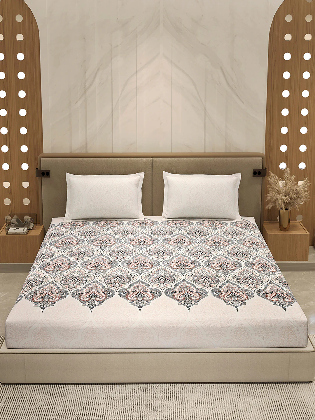 210 TC 100% Bamboo King 1 Bedsheet with 2 Pillow Cover (Eco-Ease) - Image 2