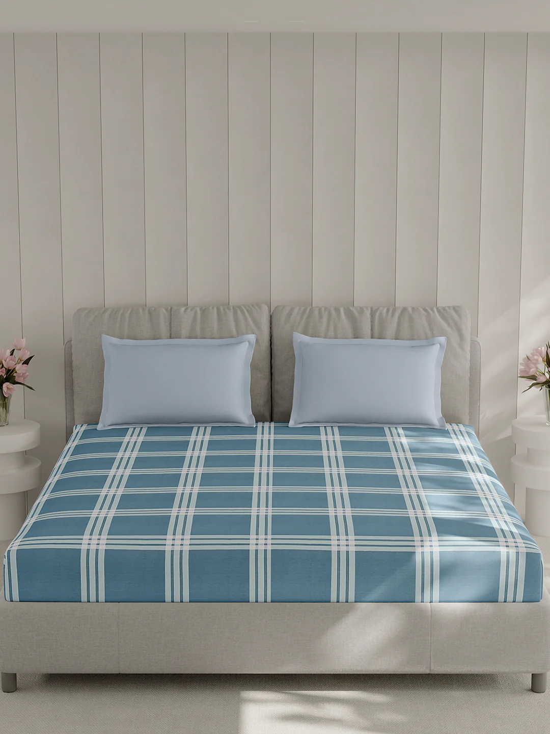 210 TC Cotton Double Bed 1 Bedsheet with 2 Pillow Covers (Ramona) - Image 3