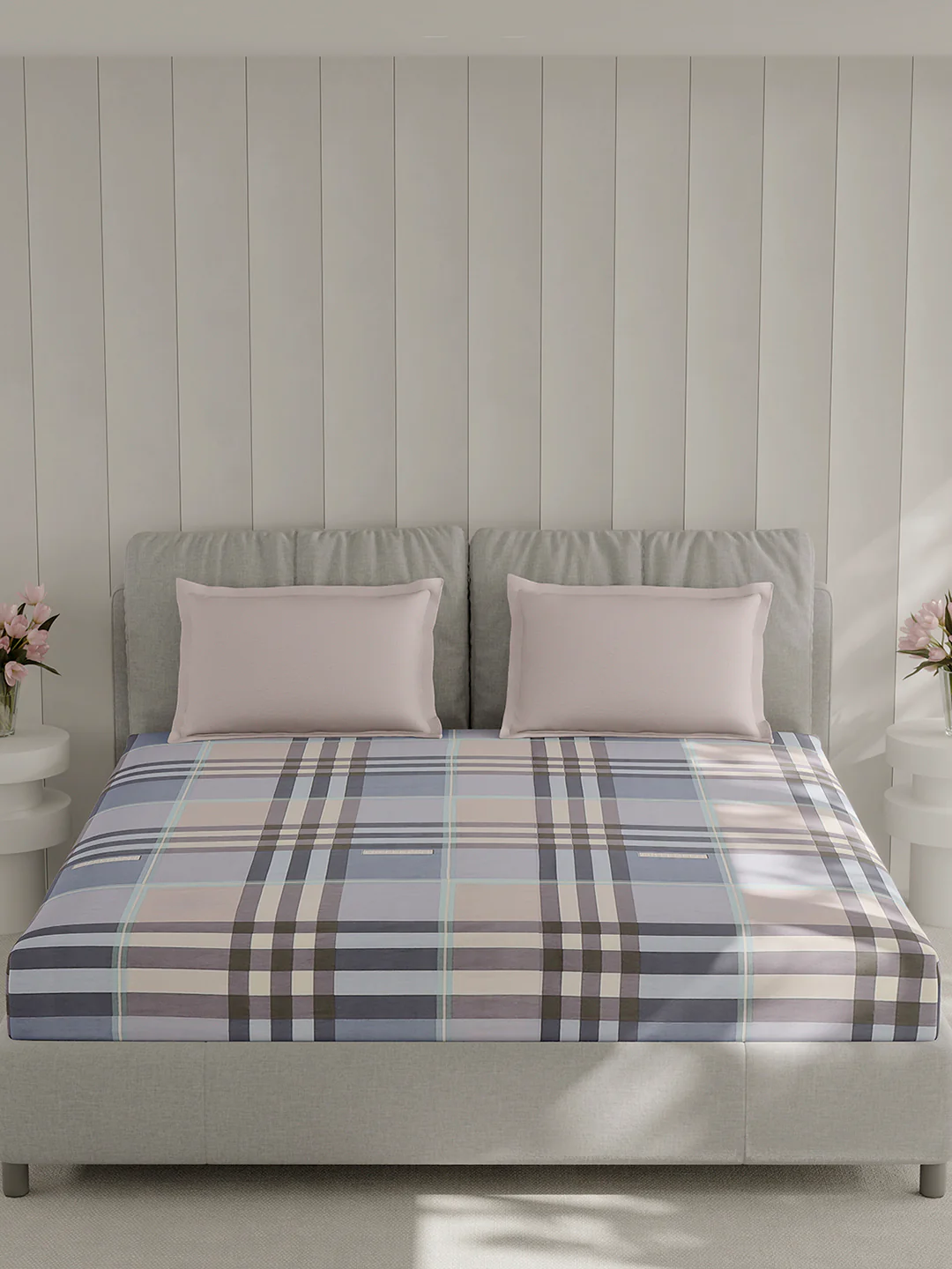 210 TC Cotton Double Bed 1 Bedsheet with 2 Pillow Covers (Ramona) - Image 3
