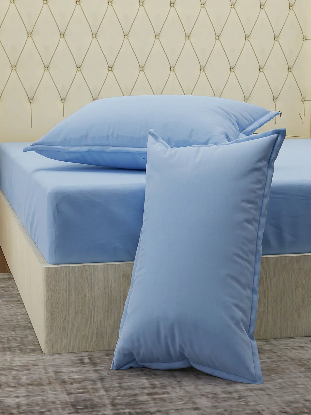 Premium 210 TC Pure Cotton King Size Bedsheet with 2 Pillow Covers Classique Casa Solids Collection - Image 5