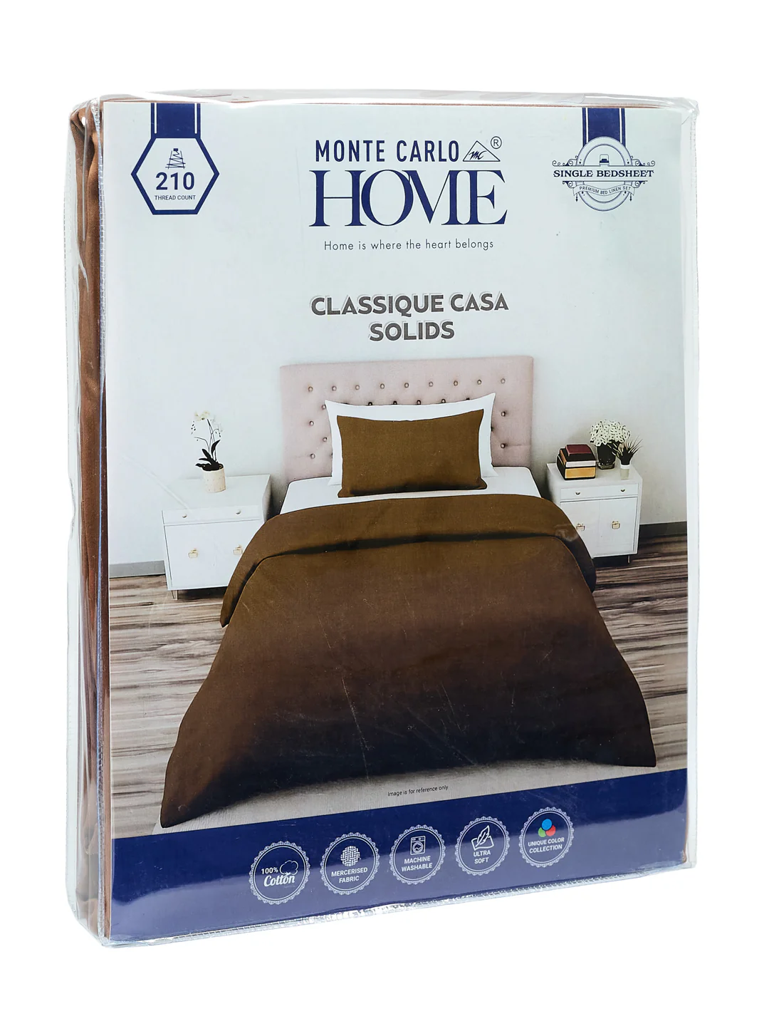 Premium 210 TC Pure Cotton Single Bed Bedsheet with 1 Pillow Cover Classique Casa Solids Collection - Image 11