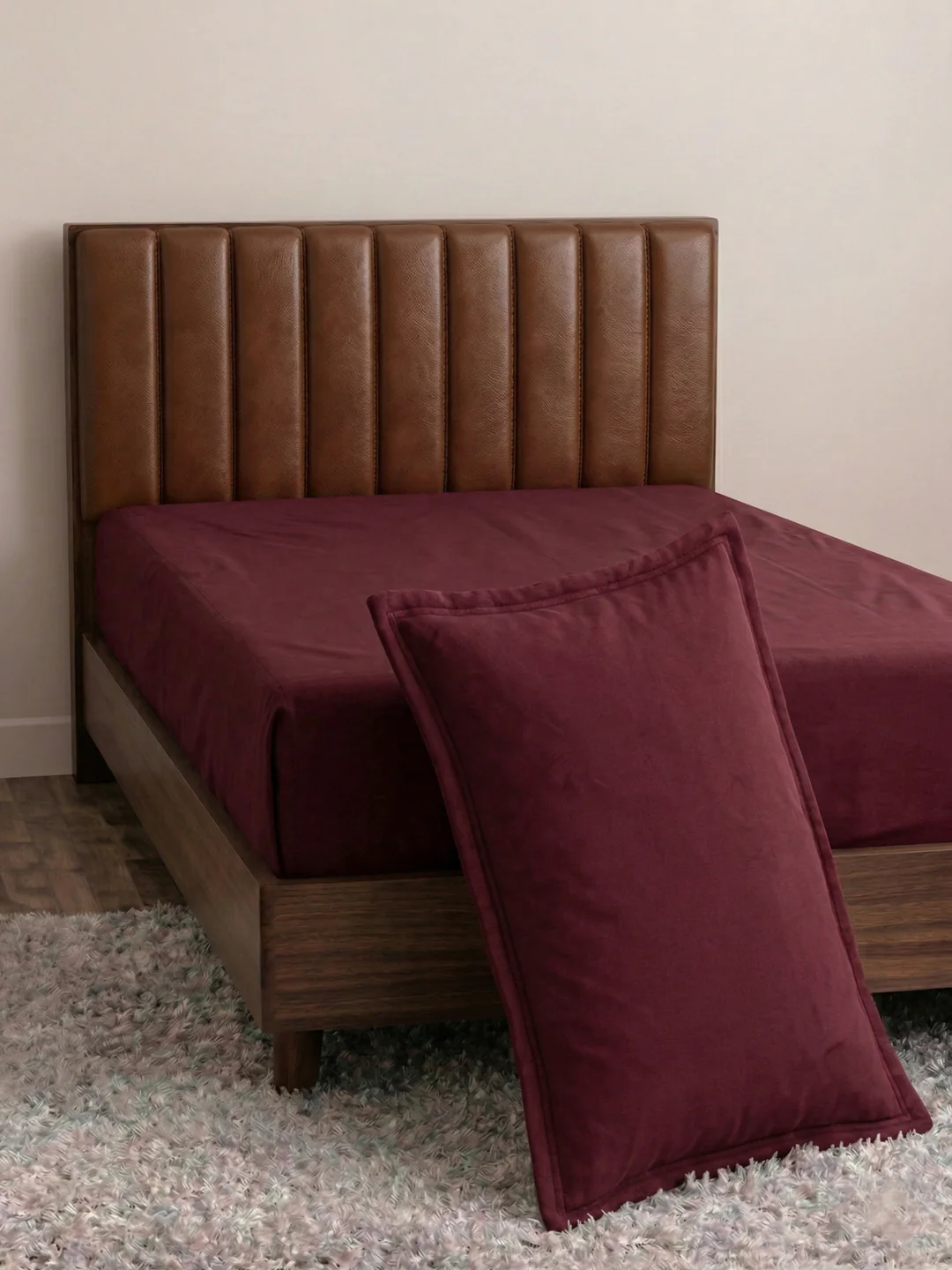 Premium 210 TC Pure Cotton Single Bed Bedsheet with 1 Pillow Cover Classique Casa Solids Collection - Image 5