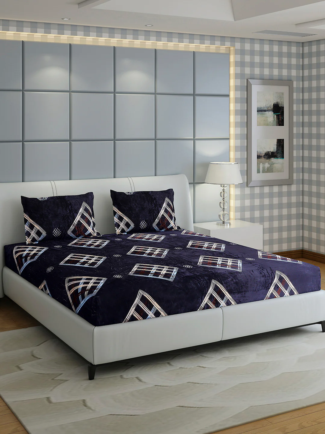 247 GSM 100% Polyester King Bed 1 Bedsheet with 2 Pillow Cover (Teresa) - Image 4