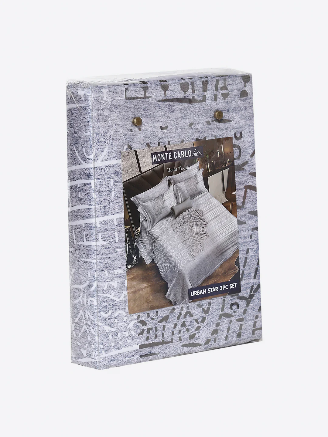 252 GSM 100% Polyester King Bed 1 Bedsheet with 2 Pillow Cover (Urban) - Image 9