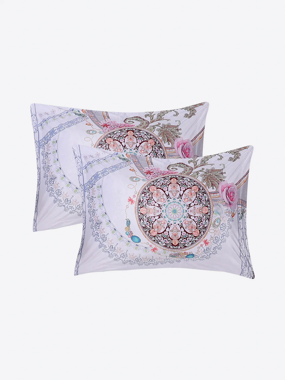 252 GSM 100% Polyester King Bed 1 Bedsheet with 2 Pillow Cover (Urban) - Image 7