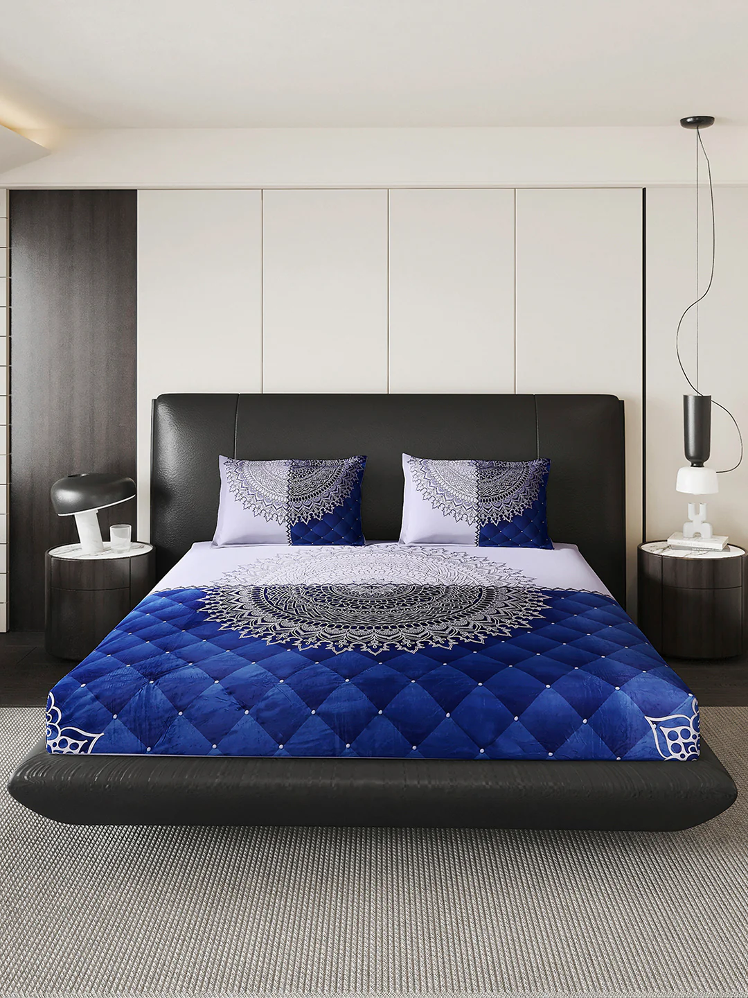 252 GSM 100% Polyester King Bed 1 Bedsheet with 2 Pillow Cover (Urban) - Image 2