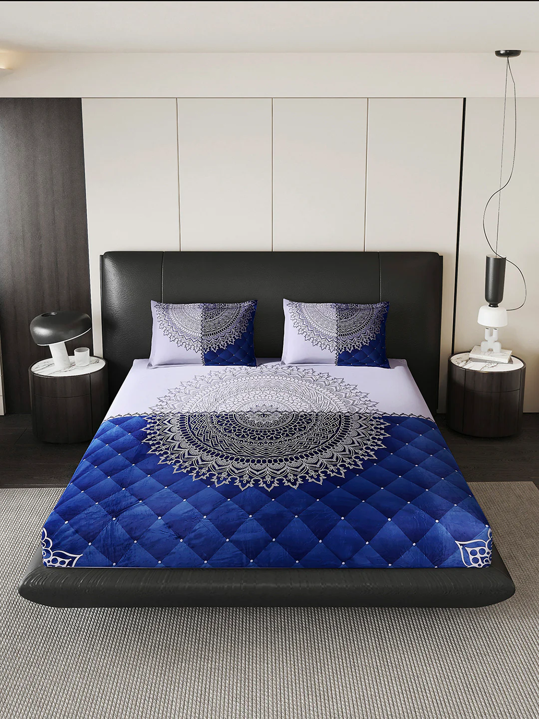 252 GSM 100% Polyester King Bed 1 Bedsheet with 2 Pillow Cover (Urban) - Image 3