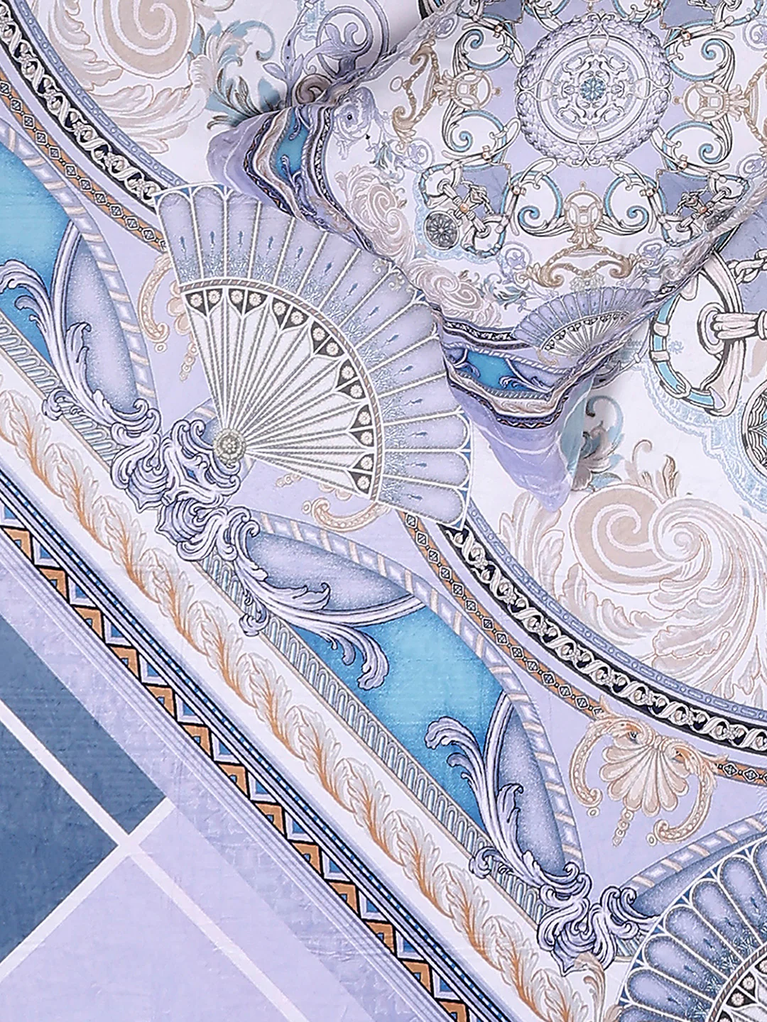 252 GSM 100% Polyester King Bed 1 Bedsheet with 2 Pillow Cover (Urban) - Image 5