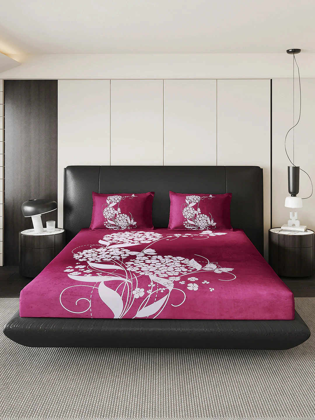 252 GSM 100% Polyester King Bed 1 Bedsheet with 2 Pillow Cover (Urban) - Image 2