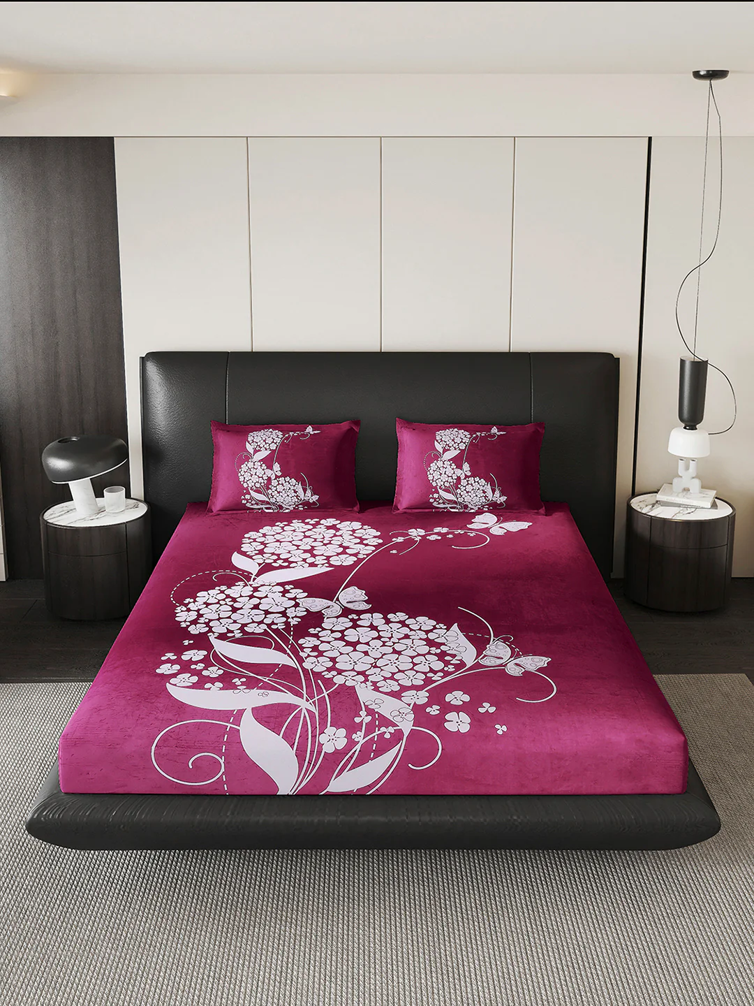 252 GSM 100% Polyester King Bed 1 Bedsheet with 2 Pillow Cover (Urban) - Image 3
