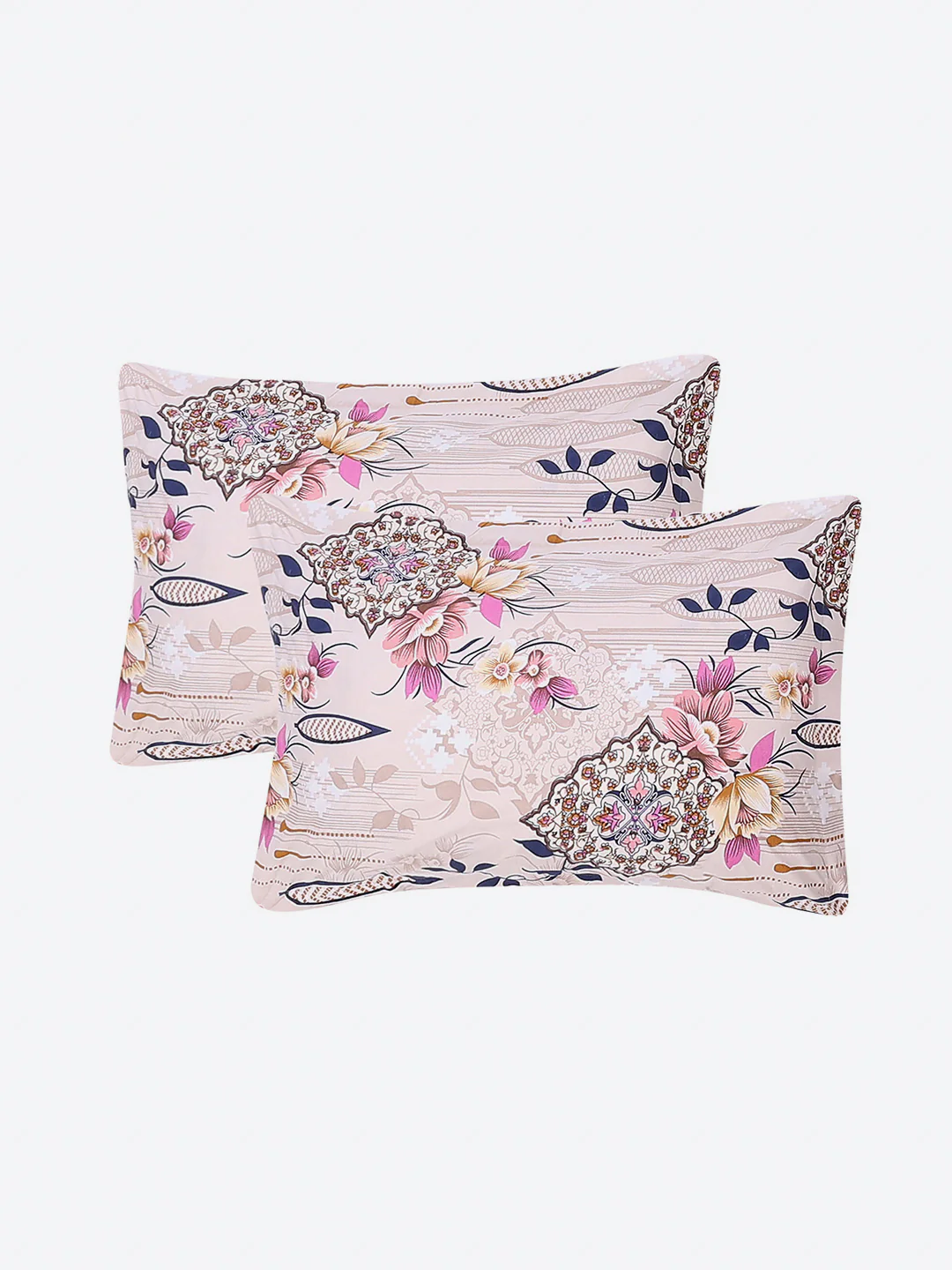 254 GSM Micro King Fitted Bed 1 Fitted Bedsheet with 2 Pillow Cover (Clare FT) - Image 7
