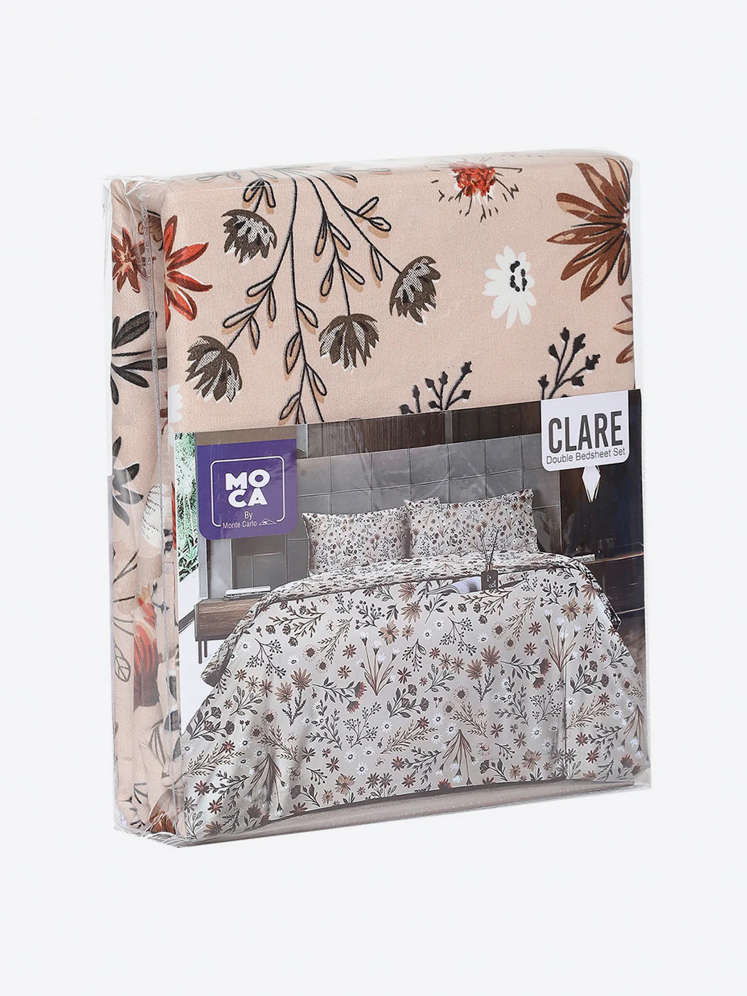 254 GSM Micro King Fitted Bed 1 Fitted Bedsheet with 2 Pillow Cover (Clare FT) - Image 10