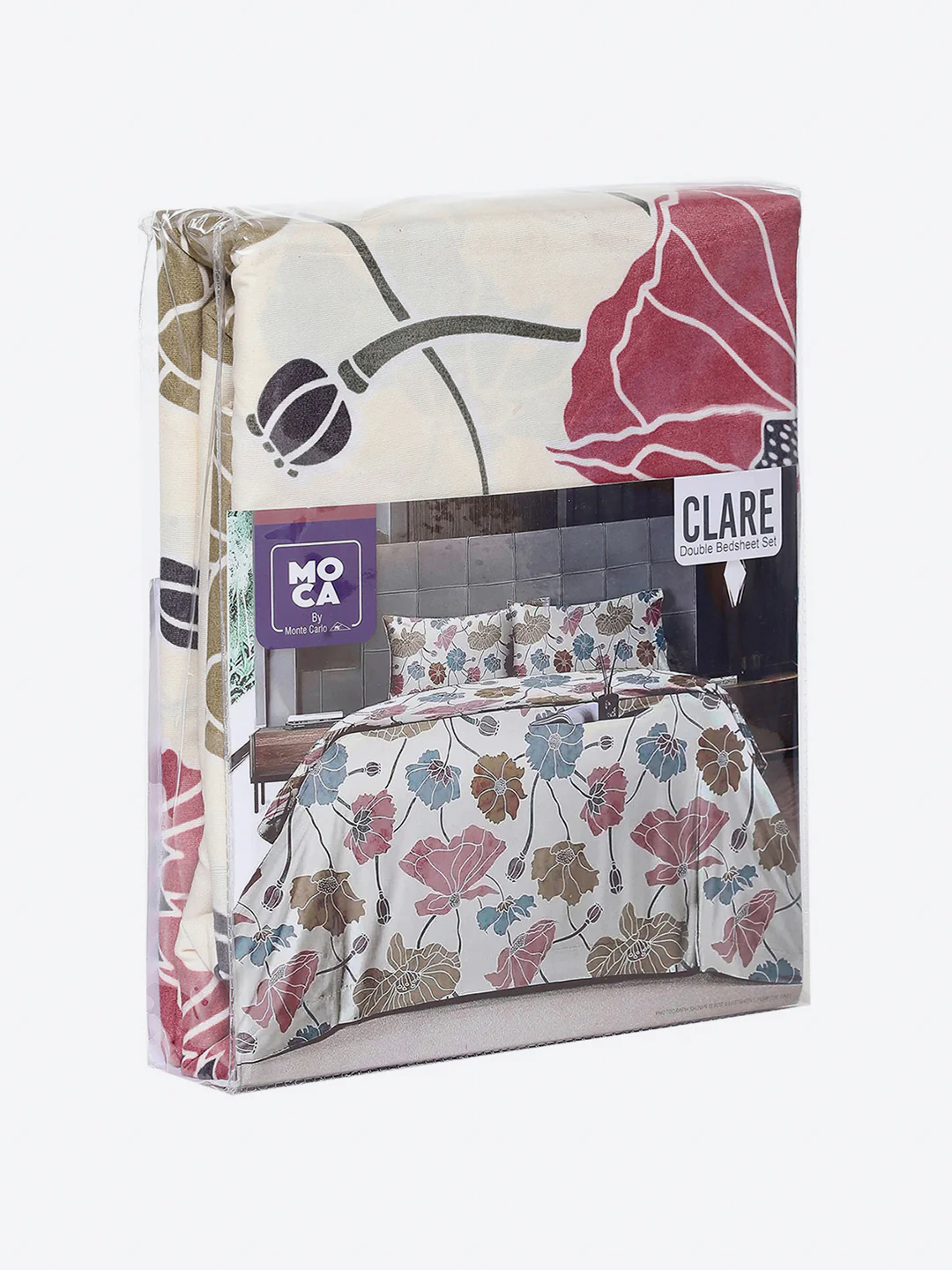254 GSM Micro King Fitted Bed 1 Fitted Bedsheet with 2 Pillow Cover (Clare FT) - Image 10