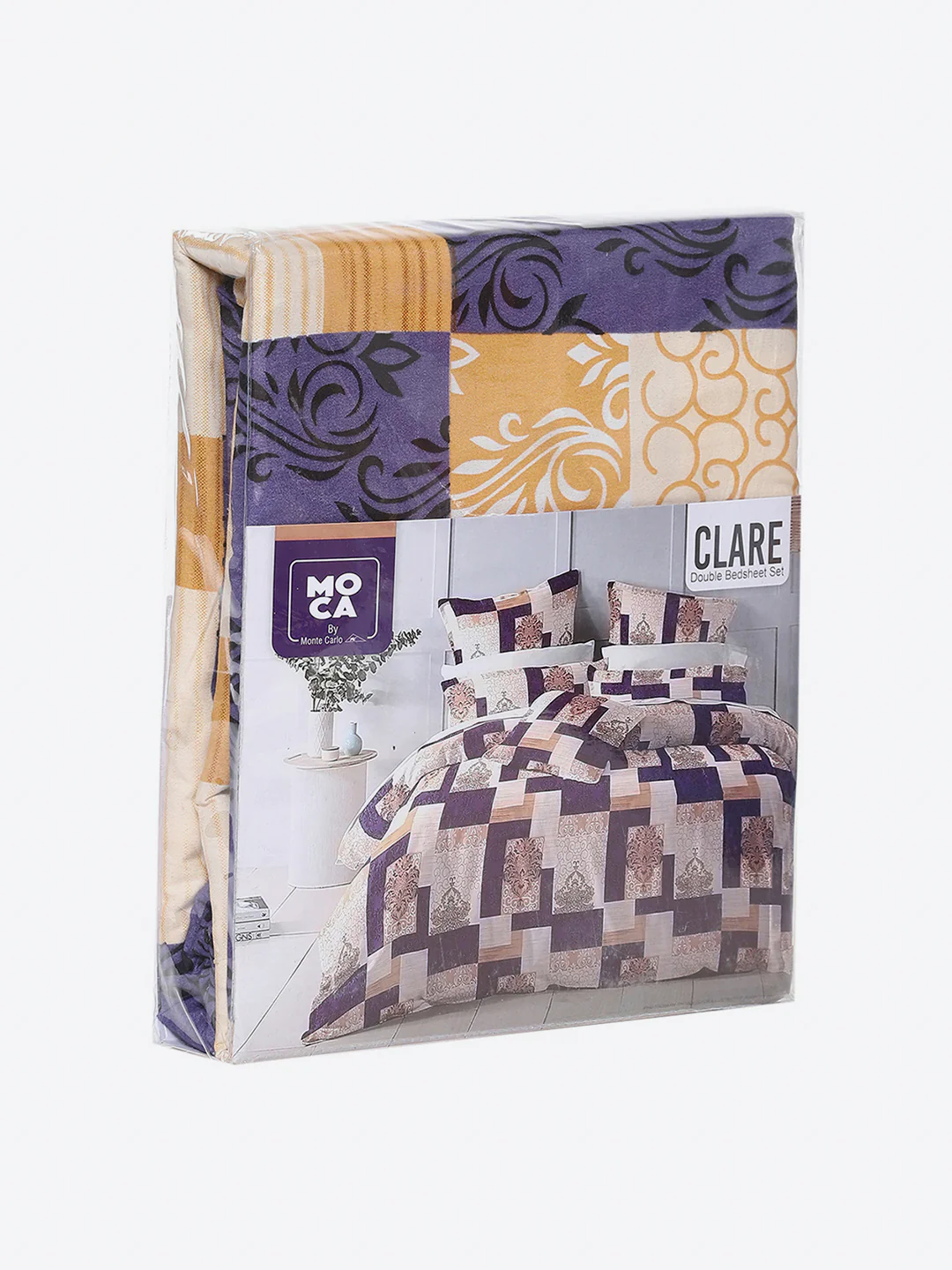 254 GSM Micro King Fitted Bed 1 Fitted Bedsheet with 2 Pillow Cover (Clare FT) - Image 10