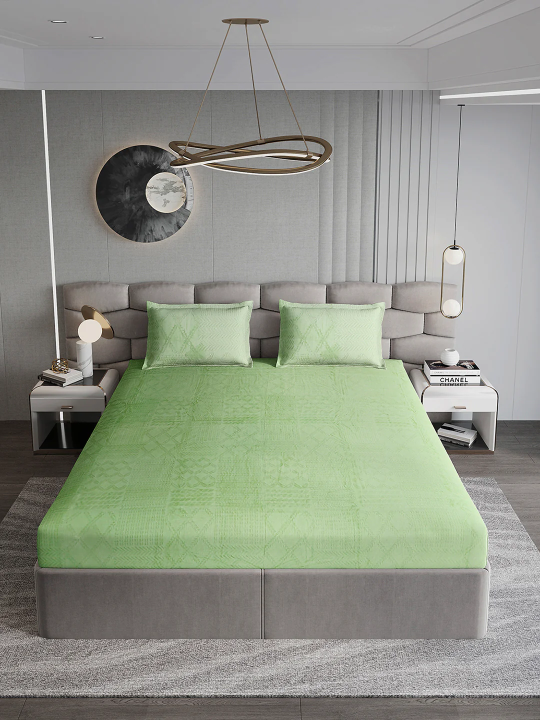 267 GSM Polyester King Bed 1 Bedsheet with 2 Pillow Cover (Master Piece) - Image 3