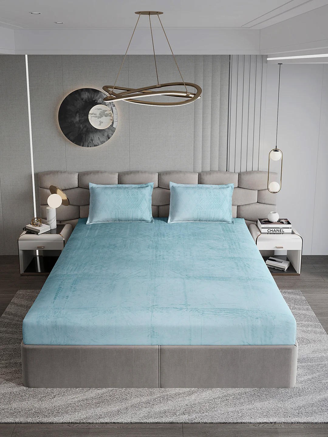 267 GSM Polyester King Bed 1 Bedsheet with 2 Pillow Cover (Master Piece) - Image 3