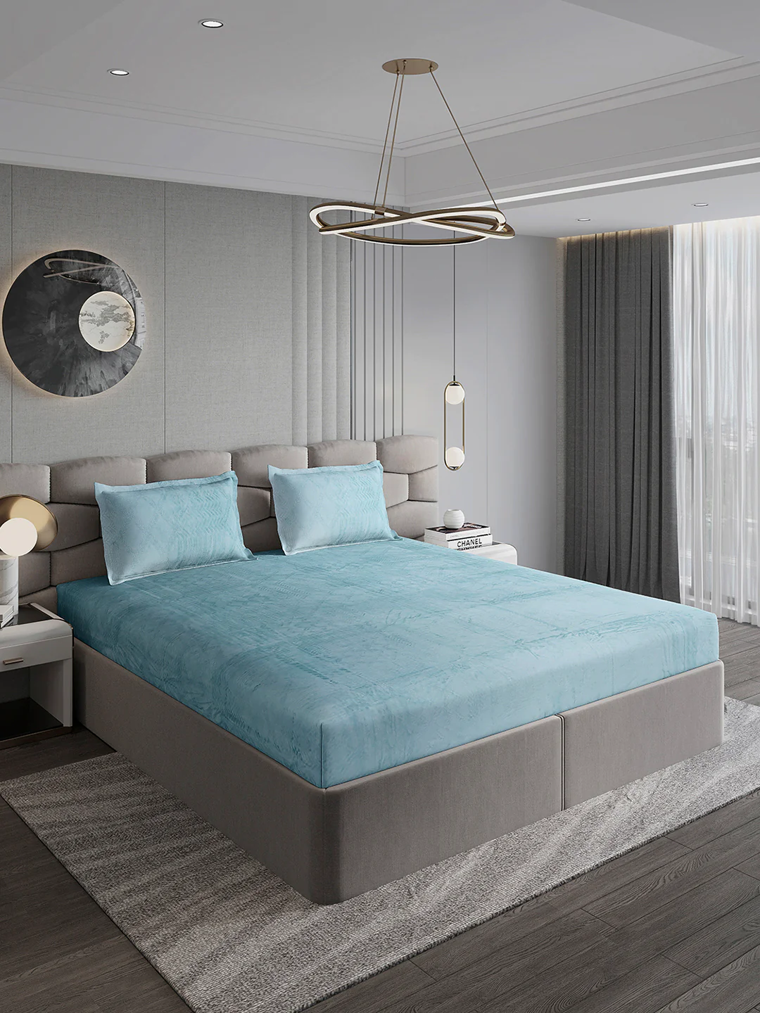 267 GSM Polyester King Bed 1 Bedsheet with 2 Pillow Cover (Master Piece) - Image 4