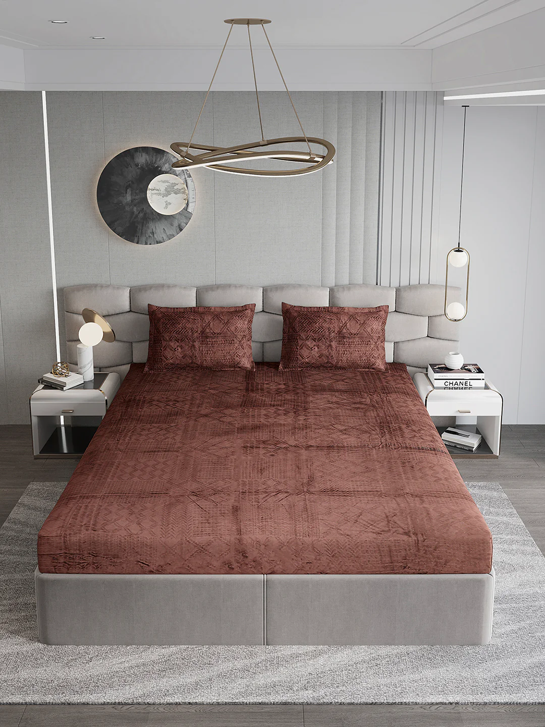 267 GSM Polyester King Bed 1 Bedsheet with 2 Pillow Cover (Master Piece) - Image 3