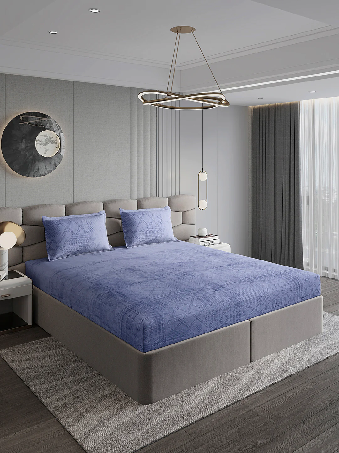 267 GSM Polyester King Bed 1 Bedsheet with 2 Pillow Cover (Master Piece) - Image 4