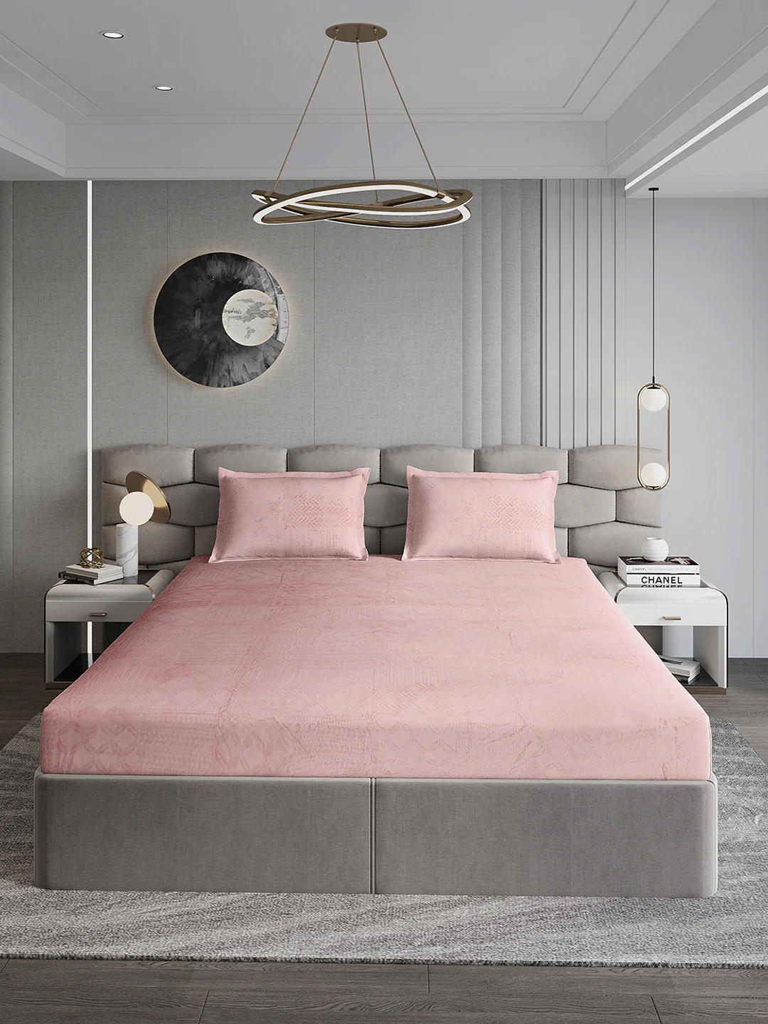 267 GSM Polyester King Bed 1 Bedsheet with 2 Pillow Cover (Master Piece) - Image 2