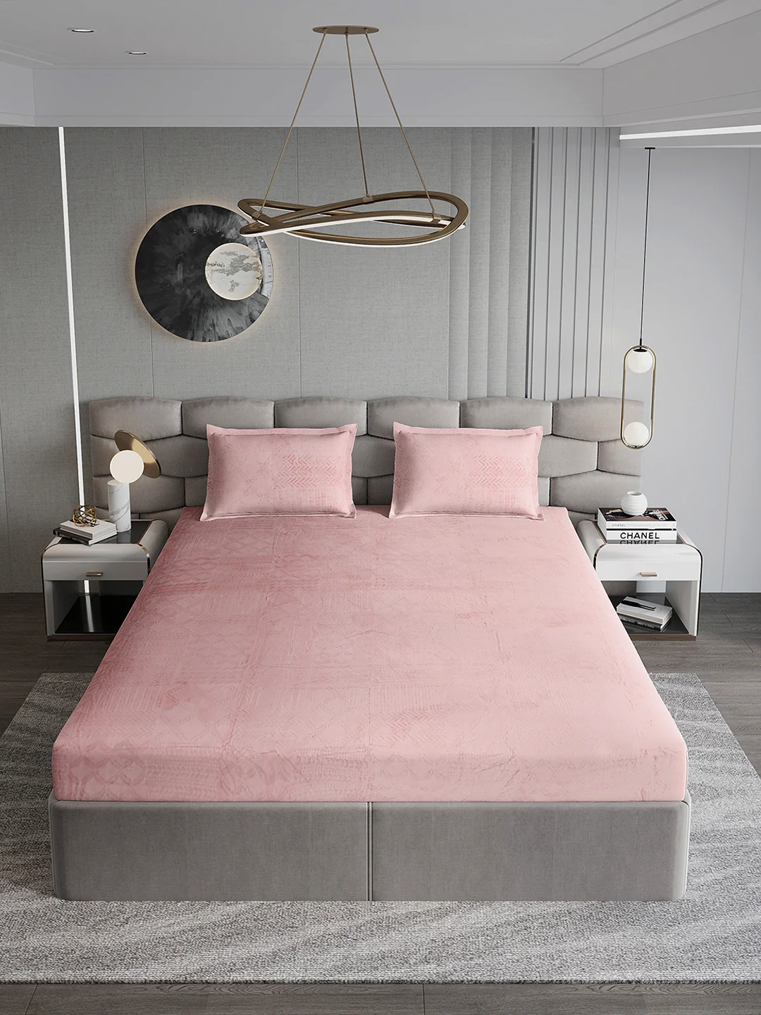 267 GSM Polyester King Bed 1 Bedsheet with 2 Pillow Cover (Master Piece) - Image 3