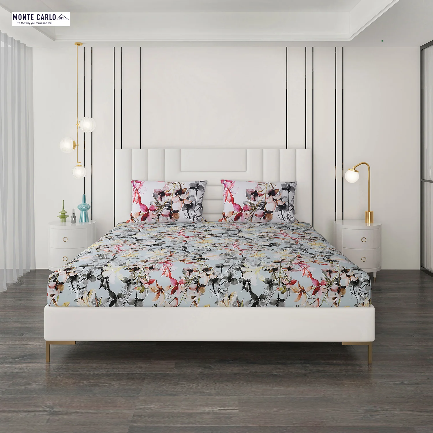 300 TC Cotton Double Bedsheet with 2 Pillow Covers - Image 3