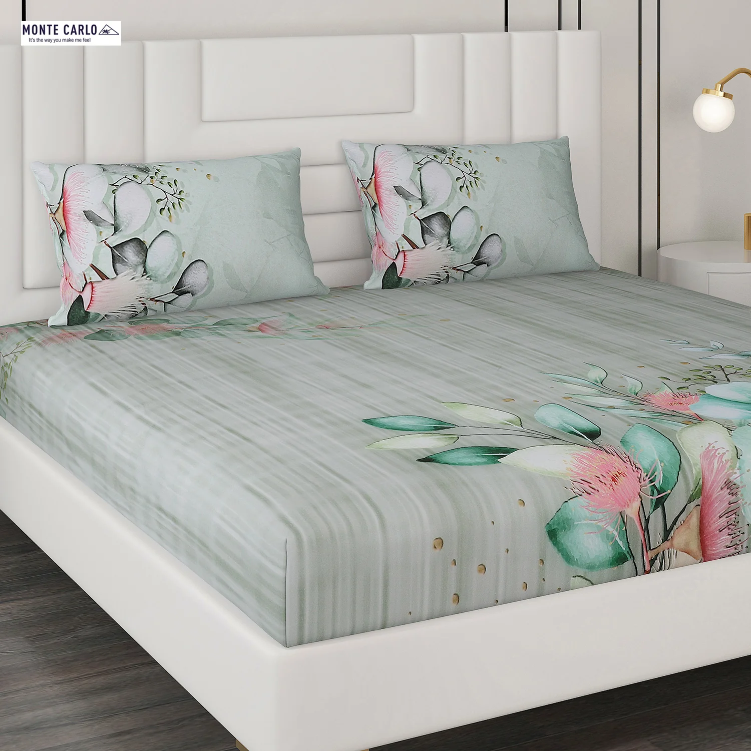 300 TC Cotton Double Bedsheet with 2 Pillow Covers - Image 4