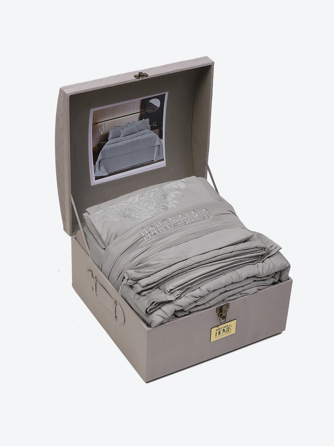 300 TC Cotton King Size Luxury 11 Pc Bedding Set (Trousseau) - Image 14