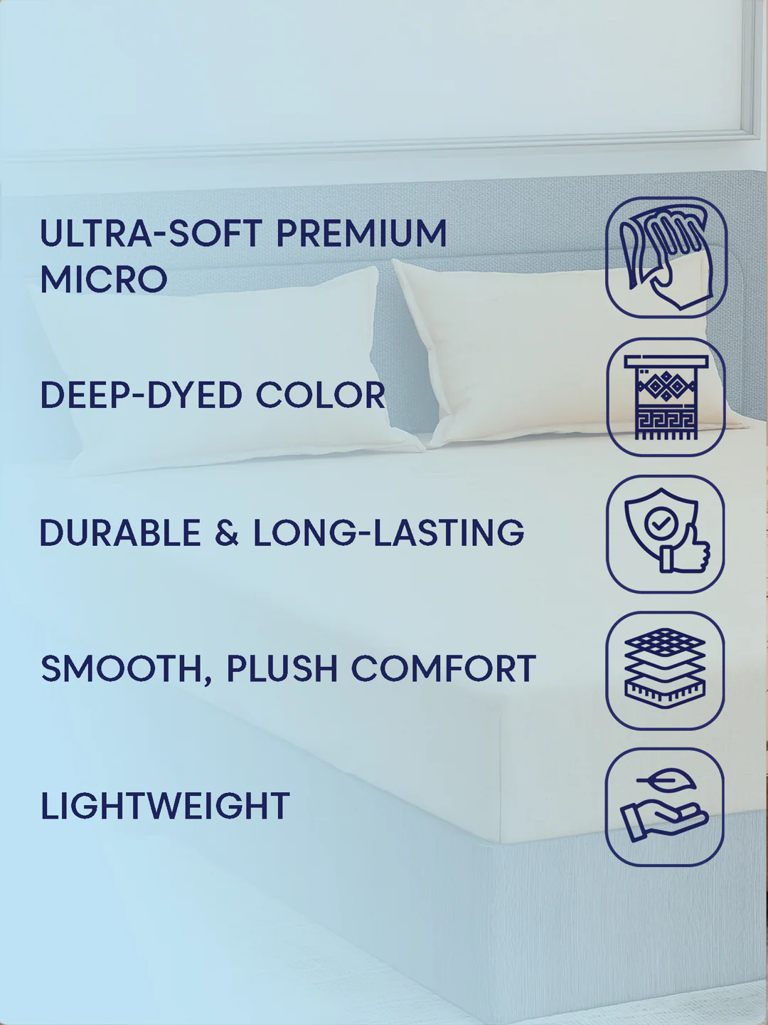 Luxury 300 TC Cotton Linen King Size Bedsheet with 2 Pillow Covers Eco Linen Collection - Image 9