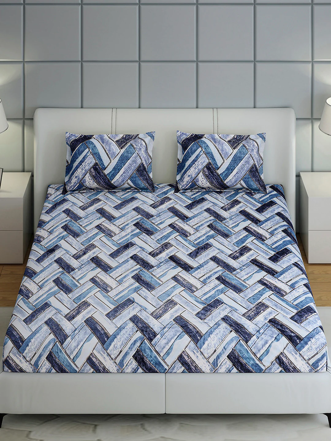 349 GSM 100% Polyester King Bed 1 Bedsheet with 2 Pillow Cover (Carnival) - Image 3