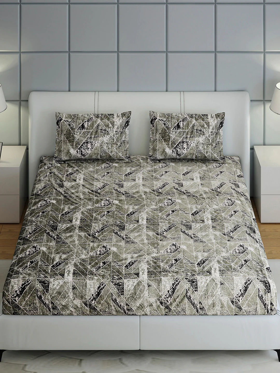 349 GSM 100% Polyester King Bed 1 Bedsheet with 2 Pillow Cover (Carnival) - Image 3