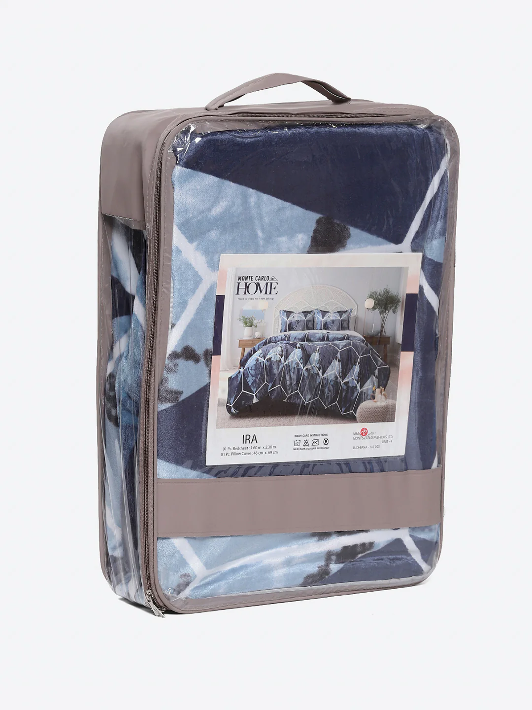 353 GSM 100% Polyester Single Bed 1 Bedsheet with 1 Pillow Cover (Ira) - Image 9