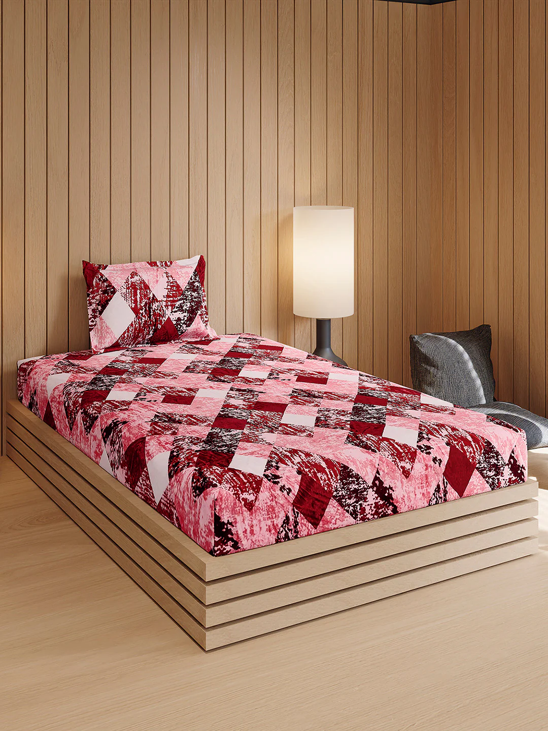 353 GSM 100% Polyester Single Bed 1 Bedsheet with 1 Pillow Cover (Ira) - Image 4