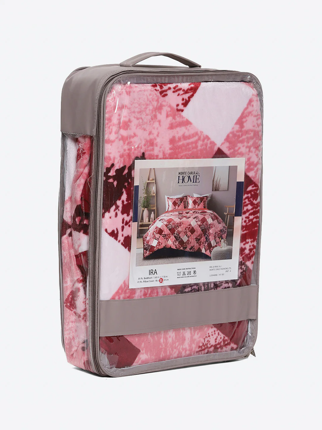 353 GSM 100% Polyester Single Bed 1 Bedsheet with 1 Pillow Cover (Ira) - Image 9